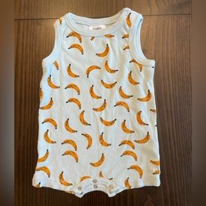 Bizz x Siss Logan Playsuit in Bananas For You Blue 6-9M